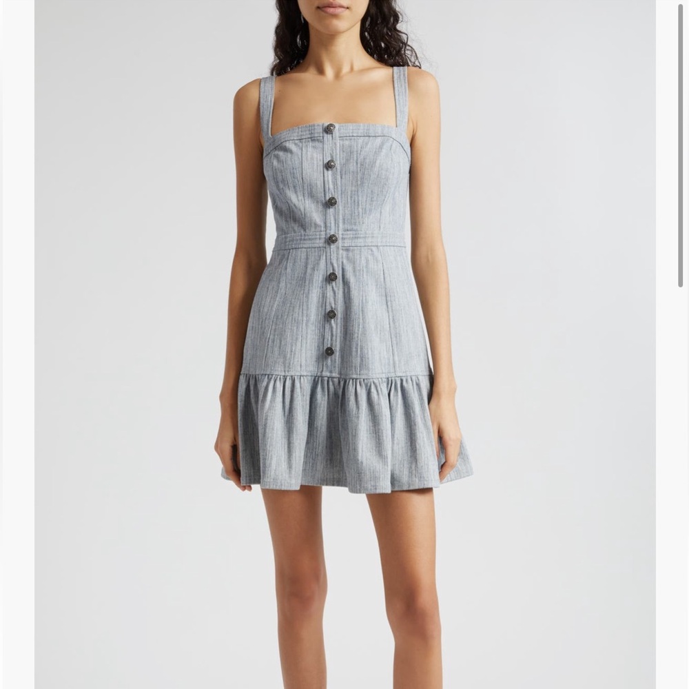 Cinq A Sept Mina mélange mini denim dress size 6